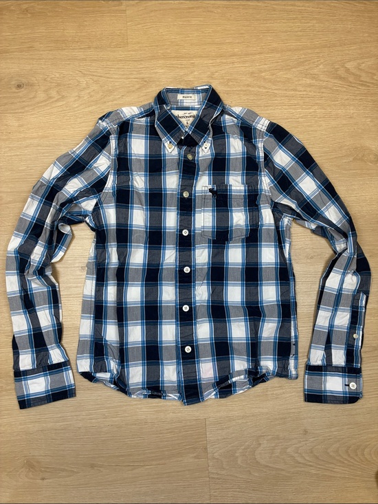 Abercrombie & Fitch Other - Abercrombie Kids Large Navy and White Plaid Button-Down Shirt